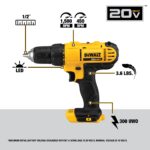 DEWALT 20V MAX Cordless Drill and Impact Driver, Power Tool Combo Kit , Includes 2 Batteries, Charger and Bag (DCK240C2) - Image 9