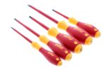 Wiha 32091 5-Piece 1000-Volt Slotted and Phillips Insulated Screwdriver Set - Image 4