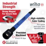 Wiha 70486 Magnetic Nut Setter Set, 6 Piece SAE, Color Coded, 1/4-Inch Hex Drive, Impact Rated - Image 7
