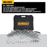 DEWALT 192 Pcs. Mechanics Tool Set, 1/2, 1/4, 3/8 Socket Set, SAE and Metric Socket Wrench Set, Hard Shell Tool Box (DWMT75049) - Image 9