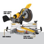 DEWALT Miter Saw, 12 Inch Double Bevel Sliding Compound Miter Saw, Includes Blade Wrench and Clamp, Increased Crosscut Capacity, Powerful 3800 RPM Motor 15 Amp (DWS779) - Image 10