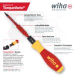 Wiha 28792 Insulated Torque Control Driver & SlimLine Blade Set, 16 Piece, 18–62 in-lb, Slotted, Phillips, Torx & Square, 1000V VDE - Image 6