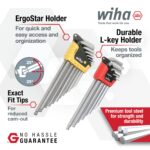 Wiha 66982 ErgoStar Ball End Hex L-Key Set, 22 Piece, Inch & Metric, Chrome Finish, Durable Holder - Image 9