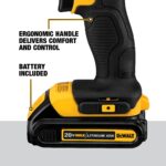 DEWALT 20V Max Cordless Drill Driver Set, 2 Speed, High Performance Motor, Includes 2 XR 1.3Ah Li-Ion Batteries, Charger and Contractor Bag (DCD771C2) - Image 9