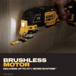 DEWALT 20V MAX XR Oscillating Multi-Tool Kit, Oscillating Tool Accessories, Cordless, 3-Speed, Quick Blade Change, Sand Paper, Blades, Battery and Charger Included (DCS356D1) - Image 7