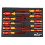 Wiha 32080 10 Piece Insulated SoftFinish Cushion Grip Screwdriver Tray Set