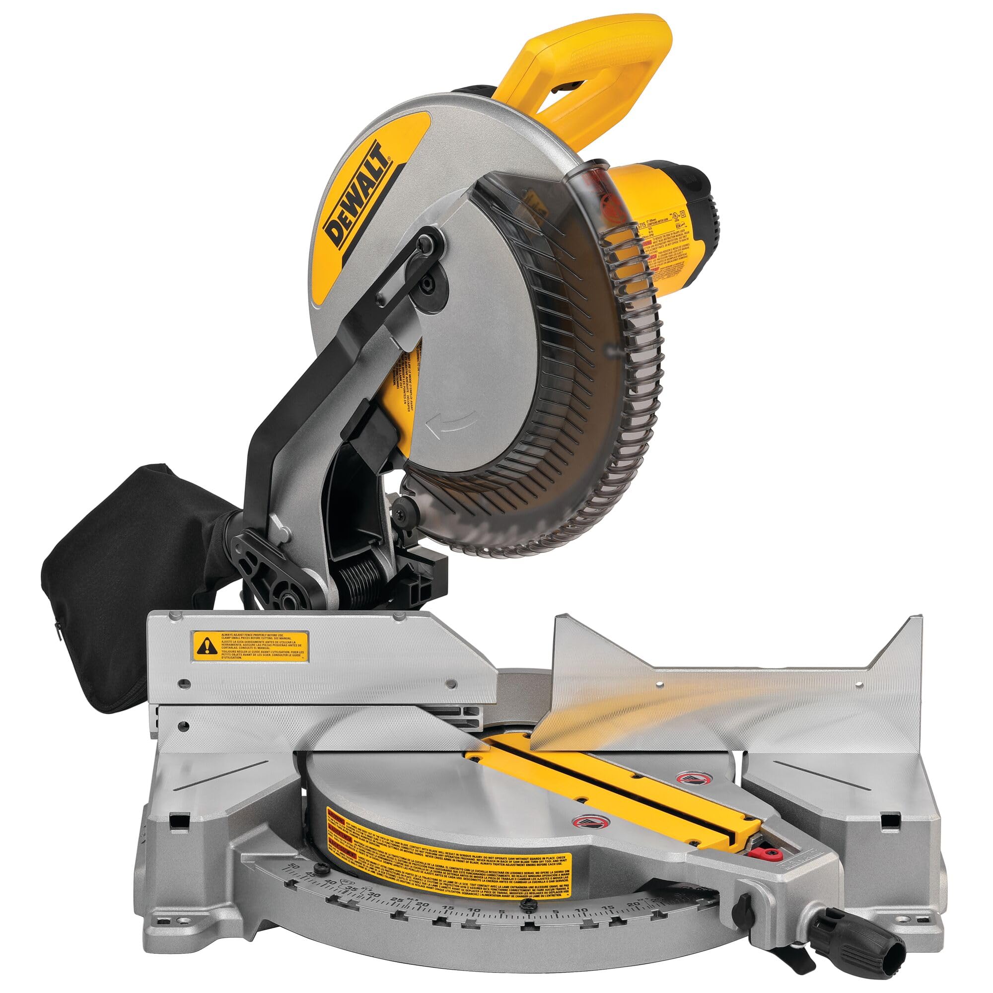 81TipciUnjL DEWALT 12-Inch Miter Saw, 15-Amp, Single Bevel, Compound (DWS715) - Image 1