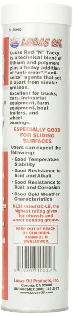 Lucas Oil 10005 Red 'N' Tacky Grease - 14 Ounce - Image 5