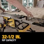 DEWALT Table Saw 10 Inch with Foldable Rolling Table Saw Stand, 15 Amp, 4800 RPM, 32-1/2-Inch Rip Capacity (DWE7491RS) - Image 11