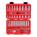 TEKTON 3/8 Inch Drive 6-Point Socket and Ratchet Set, 46-Piece (5/16-3/4 in., 8-19 mm) | SKT15301