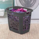 Sterilite 4 Pack Ultra Easy Carry Laundry Basket, Plastic Clothes Hamper Bin w/Comfort Grip Handles & Reinforced Rim, 2.1 Bushel Capacity, Flat Grey - Image 4