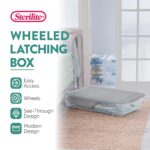 Sterilite 4-Pack 56 Quart Wheeled Latching Box, Underbed Plastic Storage Organizer, Silver - Under Bed Rolling Container Bin with Lid and Wheels for Home or Dorm Bedrooms and Closets - Image 8