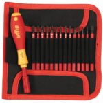Wiha 28390 Insulated SlimLine Interchangeable Set Includes Handle with Pouch, 15-Piece
