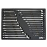 Wiha 30492 31-Piece Combination Wrench Set – SAE & Metric, 12-Point Box and Open Ends, Full Drawer Tray
