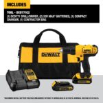 DEWALT 20V Max Cordless Drill Driver Set, 2 Speed, High Performance Motor, Includes 2 XR 1.3Ah Li-Ion Batteries, Charger and Contractor Bag (DCD771C2) - Image 11