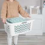 Sterilite Laundry Basket, Plastic Clothes Hamper, Large Rectangle Bin with Comfort Grip Handles and Reinforced Rim, 2 Bushel Capacity, White, 6 Pack - Image 8