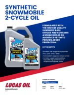 Lucas Oil 10847 Synthetic 2-Cycle Snowmobile Oil - 1 Gallon (Pack of 4) - Image 2