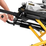 DEWALT Miter Saw Stand With Wheels, 32-1/2 in. x 60 in Foldable Rollling Stand, Adjustable Height, Durable Steel, 8 ft. Material Support, Universal Mounting Rails (DWX726) - Image 6