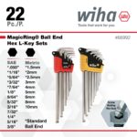 Wiha 66992 MagicRing Ball End Hex L-Key Set, 22 Piece, Inch & Metric, Free-Hand Grip, Hardened Tool Steel - Image 8