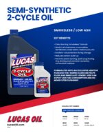 Lucas Oil 10115 Semi-Synthetic 2-Cycle Motor Oil - 1 Gallon (Pack of 4) - Image 2