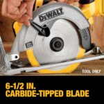 DEWALT 20V MAX Circular Saw, Cordless Sidewinder Style Portable, 6-1/2-Inch Blade, 5150 RPM, 0-50 Degree Bevel Capability, Battery Not Included (DCS391B) - Image 10