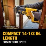 DEWALT 20V MAX XR Reciprocating Saw Cordless, Brushless, Compact,Variable Speed, Pivoting Head, LED Light, Tool Only (DCS367B) - Image 9
